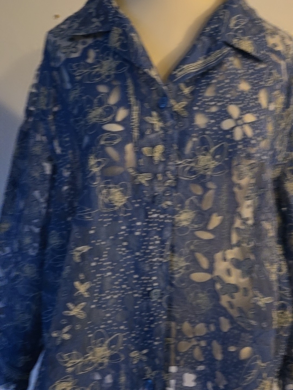 Peter Alexander Navy Blue Floral Nightshirt